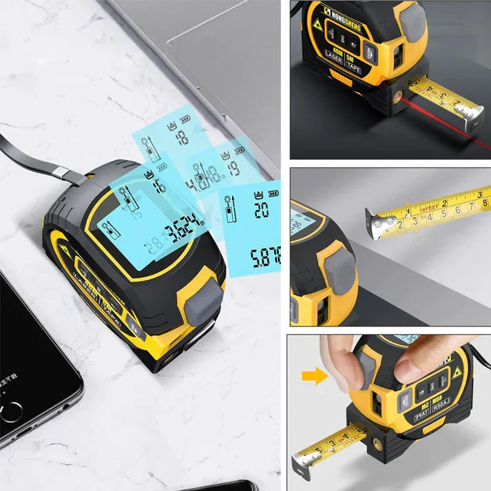 Measurin Sight 3-In-1 Infrared Laser Tape Measuring - The Master Tool