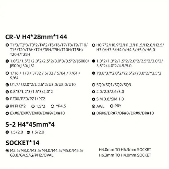 180-in-1 precision Screwdriver  set - The Master Tool