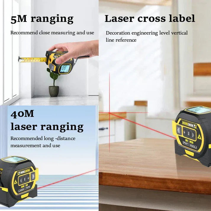 Measurin Sight 3-In-1 Infrared Laser Tape Measuring - The Master Tool