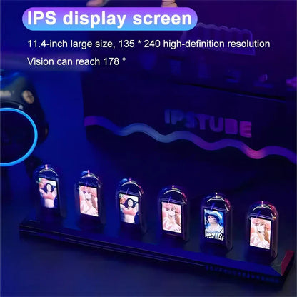 RGB LED Nixie Tube Clock IPS Color Screen