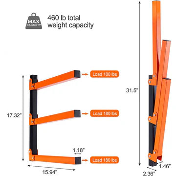 The Master Tool™ Wall Mounted Steel Storage Rack